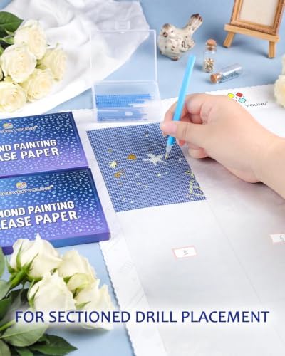 ForeverYoung Focus Reusable Release Paper for Diamond Art Sectioning 200PCS