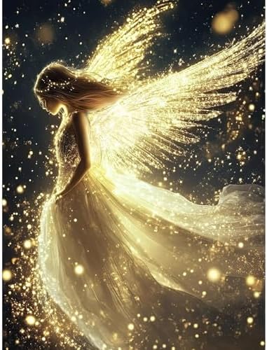 Okarina Diamond Art Kits for Adults & Beginners, Angel Diamond Painting Kit