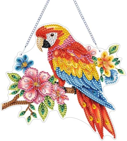 ARPADAMO Bird Diamond Art Kits for Adults, Acrylic Hanging Suncatcher