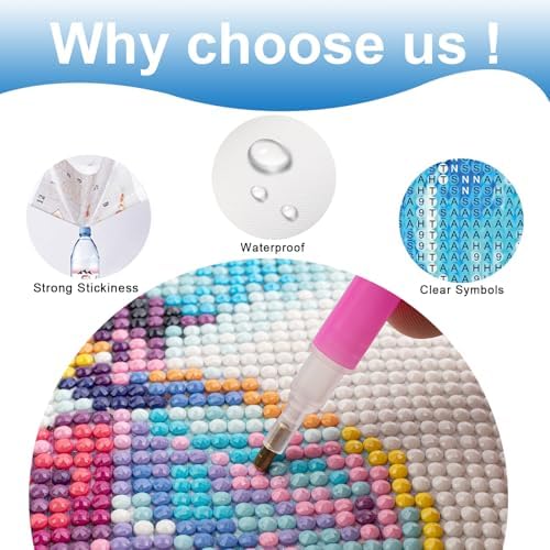 MVVMTOP 4th of July Diamond Painting Kit for Adults, Patriotic Independence Day Decor with American Flag and Wave, 5D Full Drill Round Diamond Art Kit, DIY Crystal Rhinestone Embroidery Painting