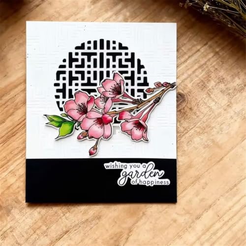 Scrapbooking Die-Cuts for Card Making, Christmas Metal Cutting Dies, Paper Craft Punch Template, Background Embossing Stencils, DIY Album Décor (Circular Grid-10x10cm)