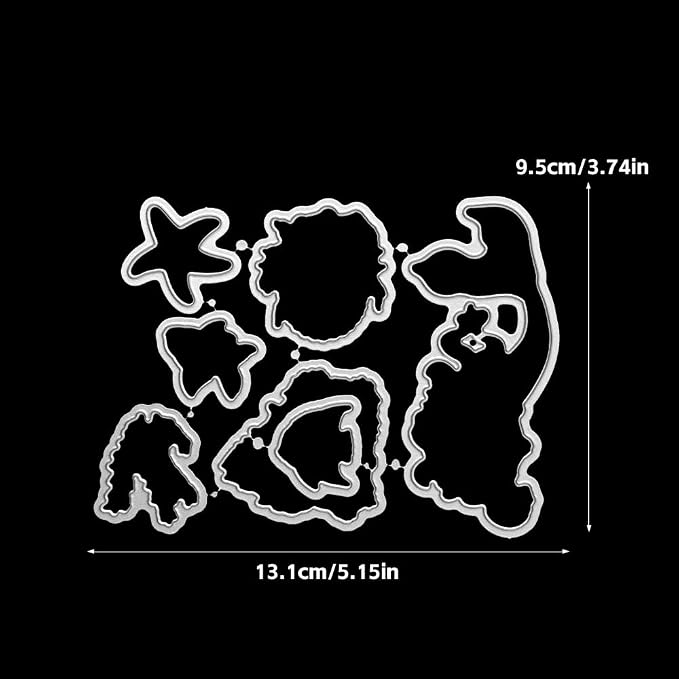 Clear Stamps and Metal Cutting Dies Set for Card Making Scrapbooking, DIY Craft Stamps and Dies Kit for Journaling, Albums, Greeting Cards, Holiday Cards, Birthday, Christmas (YX1998)