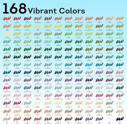 colpart 168 Colors Acrylic Paint Markers, Soft Brush Tip Paint Pens