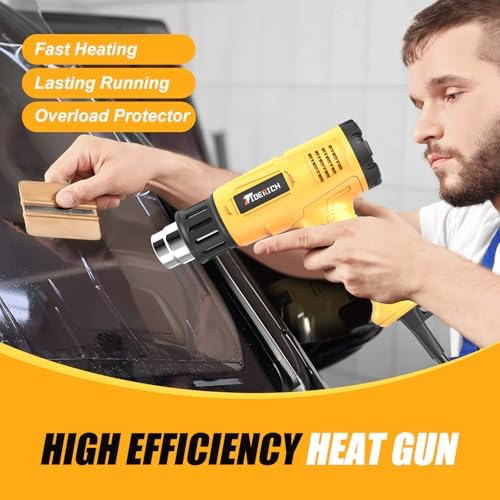1800W Dual-Temp Heat Gun (572°F & 1202°F) with 4 Nozzles