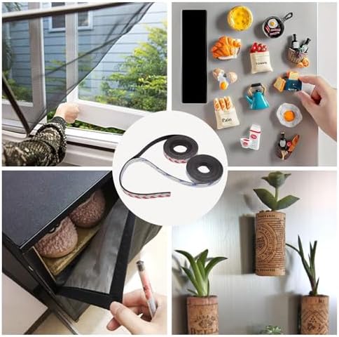 A+B Magnetic Tape with Adhesive Backing, (15ft x 0.5in x 2Pack) a b Paired Flexible Magnet Strips Match to Use for DIY Crafting