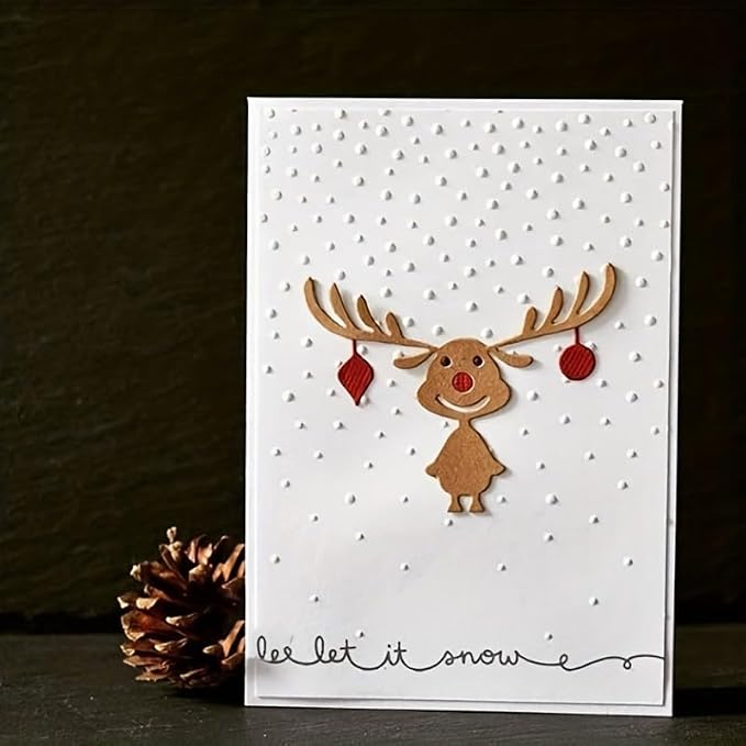 Lapoo Festivals Metal Cutting Die for Scrapbooking - Durable, Cut Stencils for DIY Scrapbook Photo Album Decorative Paper Card, Card Making Supplies, Embossing (Fawn Face 2.9 x 2.3 in)