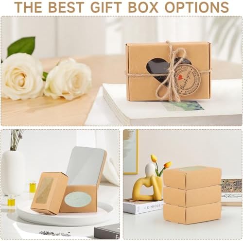 60 PCS Soap Boxes for Homemade Soap with 60 Gift Tags 64 Feet Jute Twine