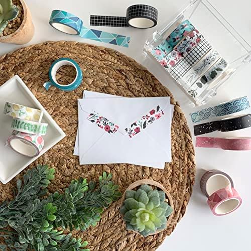 16 Rolls Washi Tape Set for Journaling, Scrapbooking & Decorative Crafts