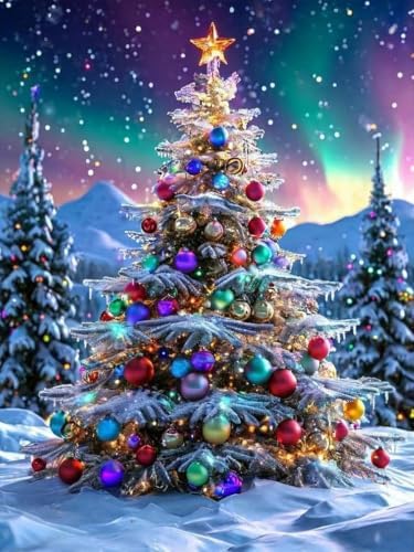 ARPADAMO Christmas Tree Diamond Art Kits for Adults Diamond Painting12x16in