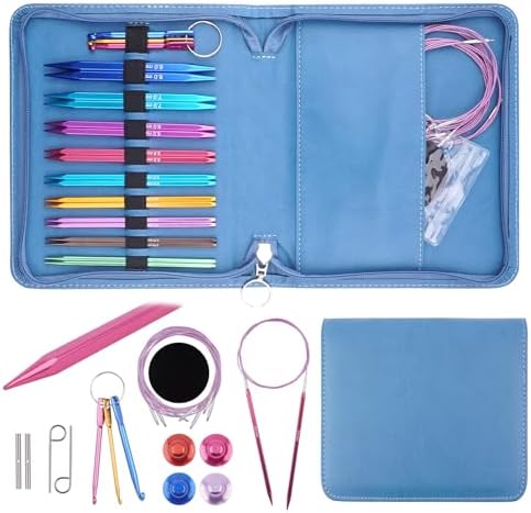 WAZAIGUR Square Ergonomics Circular Interchangeable Knitting Needles Set