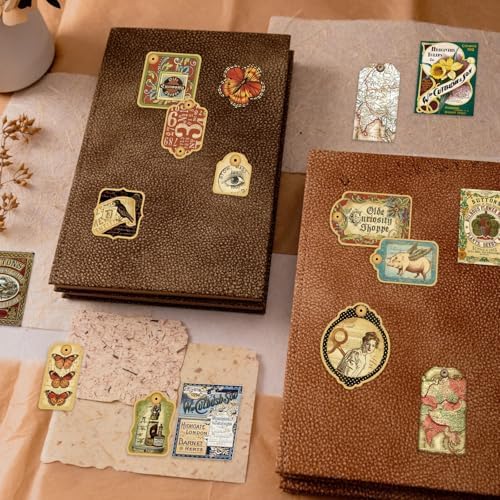 PRSTINCOL 116Pcs Vintage Stickers - Junk Journal Supplies - Waterproof Cute Aesthetic Stickers for Adults, Water Bottles, Planners - Durable Sticker Pack