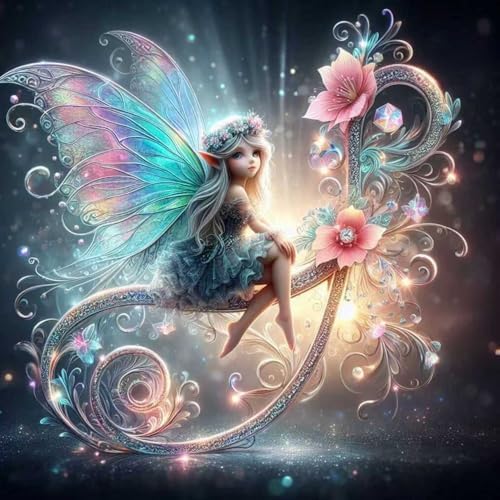 Xylogist Diamond Art Kits for Adults,Fairy Diamond Painting Kits 12X12 Inch