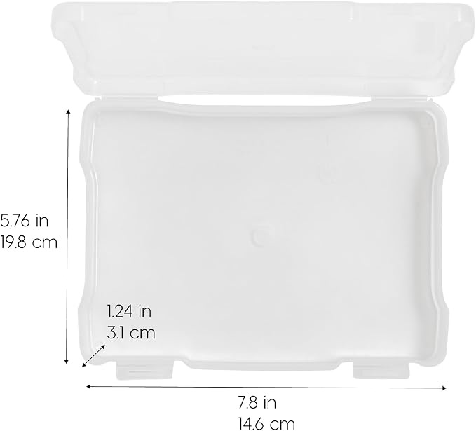 IRIS USA Photo Storage Cases |Made in USA| Fits 5"x7", (10-Pack) - Clear