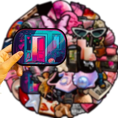 DothRayan 100Pcs Cool Trendy Y2K Stickers, Aesthetic Downtown Girls Stickers Pack for Water Bottle Funny Waterproof Sticker for Teens Adults Vinyl Decals for Laptop Skateboard Party Supplies