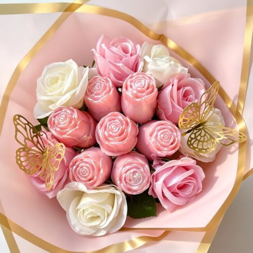 Rose Silicone Mold, 2 Pack Rose Chocolate Mold 20 Cavity