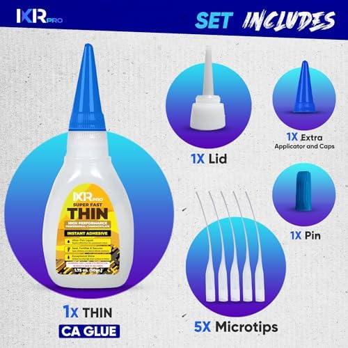 Thin CA Glue, Super Glue, Cyanoacrylate Adhesive, 1 Pcs 1.75oz Repair kit