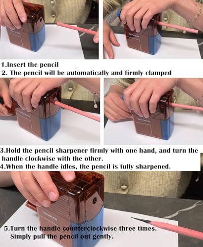 Sketching Pencil Sharpener for Artists, Long Point Sharpener for 1.4-23mm Pencils, Suitable for Charcoal, Colored Pencils, Drawing (Long Point Sharpener)
