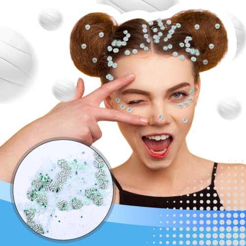 Weysat 60g Mini Volleyball Polymer Clay Slices 0.2 Inch for Nail Art DIY
