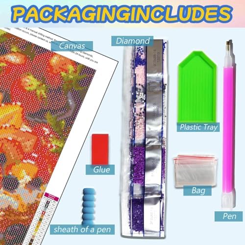 Strawberry Shortcake Diamond Art Kits for Adults, Diamond Painting 12x16 in