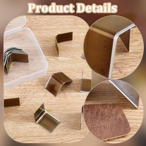 PH PandaHall Leather Corner Punch Set,15 Sizes 2 Style Corner Edge Trimmer High Carbon Steel Circle Cutter Tool Kit Triangular R2 R18 Cutting for Wallet Belt Purse Handmade DIY Leather Craft