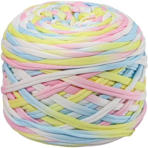 400g T-Shirt Yarn, 130 Yards Elastic Fabric Crochet DIY 31