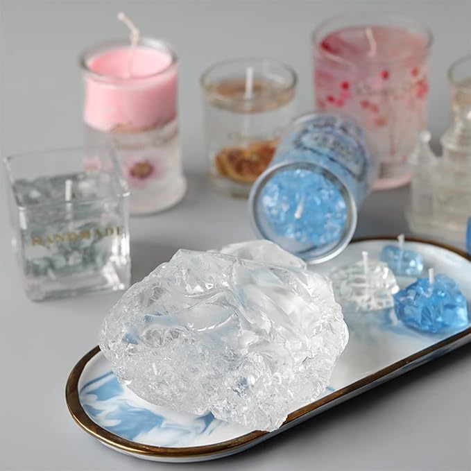 TooGet Transparent Jelly Wax DIY Candle Making Gel Wax Handmade Material Crystal Gel Candle for Candle Making and Handcraft Scented Candles Supplies - 32 OZ