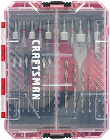 CRAFTSMAN Drill Bit Set 60 Pieces, Impact Driver and Screwdriver Bit Set , Includes Nut Drivers (CMAF1260)