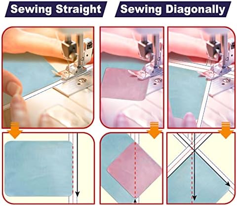 1/4" Seam Diagonal Seam Tapes - 10Yard Each Roll Sewing Basting Tape for Stitching Straight Diagonal Seams Instruction Tool (2Pack)