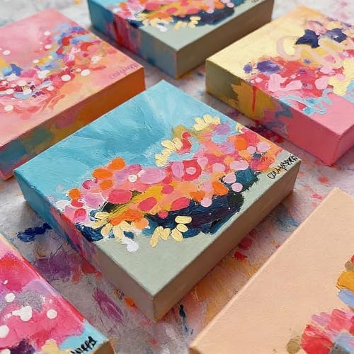 AUREUO 10x10 Inch Gallery Wrapped Canvas 1.5 Inch Depth 4 Pack