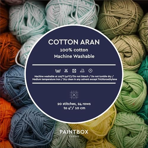 Paintbox Yarns 100% Cotton Aran Yarn 1.76oz / 50g, 93yds / 85m