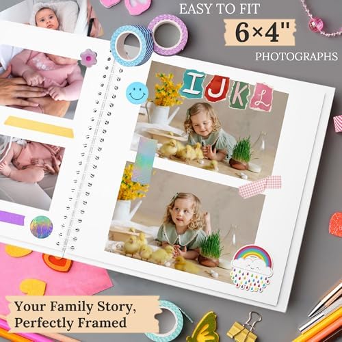 Scrapbook Photo Album 10"x10" 20 Sheets 40 Pages Hardcover Kraft Paper
