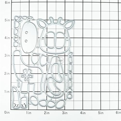 Patchwork Animal Giraffe Metal Cutting Dies for Card Making
