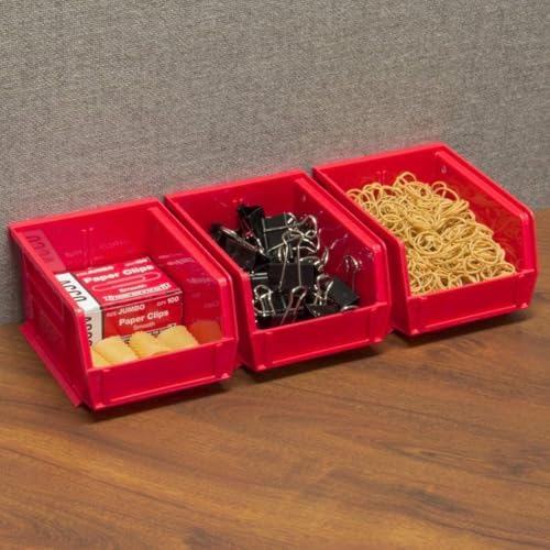 Akro-Mils 30210 AkroBins Plastic Storage Bins, 5"x4"x3", Black, 24-Pack