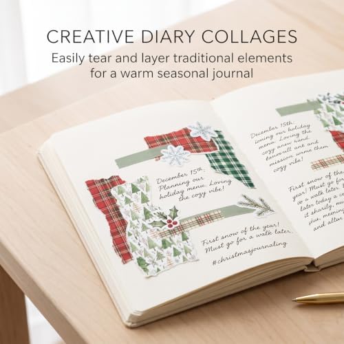 Christmas Scrapbook Paper Pad Journals Materials Pattern Decoupage, 12in