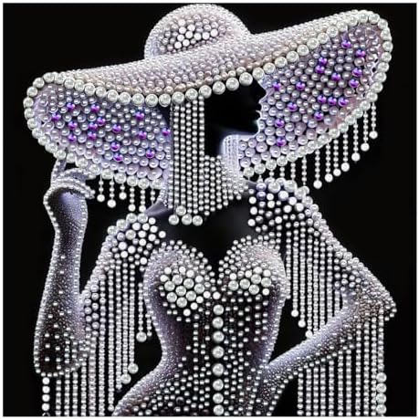 Domnpes Elegant Lady Diamond Art, Diamond Painting Kit for Adults
