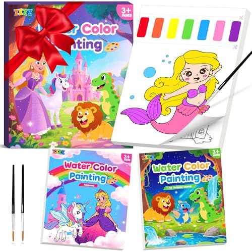 ZIZZ Paint with Water Coloring Books for Kids Ages 3-5 4-8 Painting Set