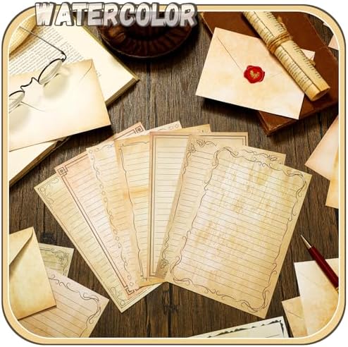 TaoBary 160 Pcs Vintage Stationery Paper and Envelopes Set, 5.5 x 8.25''