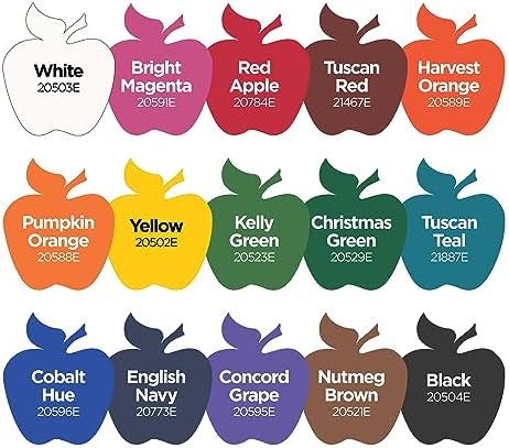 Apple Barrel Fall Colors Kit, 16 Piece Set Includes 15 Acrylic Craft Paints and 1 Mod Podge Gloss, 96426