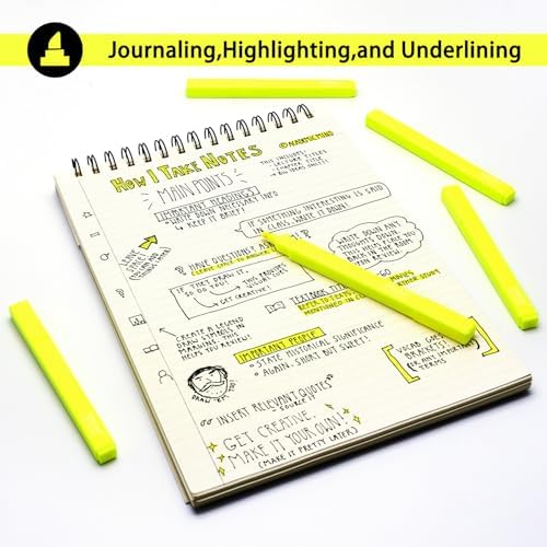 Vitoler Yellow Highlighters Set, Dry Fast,Chisel Tip, 20Pcs | Dry Fast,long lasting high quality for bible study,books,journal,writing,school office