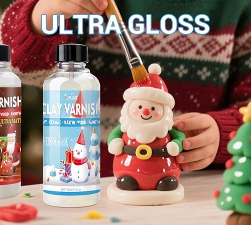 Air Dry Clay Glaze 7 OZ Gloss & Matte, Anti-Crack Waterproof Sealant