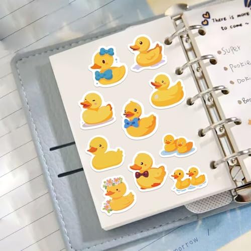 500Pcs Rubber Duck Stickers Waterproof Vinyl Decals Roll