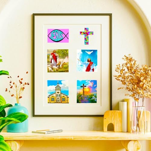 Jesus Christian Stickers, Religious Bible Faith Cross Sticker Pack Gifts for Adults Teens and Kids, 65PCS Vinyl Waterproof Aesthetic Jesus Stickers for Water Bottles Laptops Skateboards Guitar