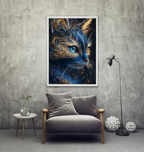 APTDYIGL 5D Black Cat Diamond Painting Kits for Adults Beginner 12X16inch