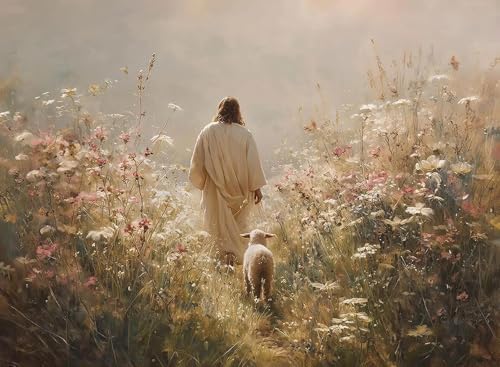 Jesus Paint by Numbers Kit for Adults Framed Canvas 12X16 in, Frameworkless