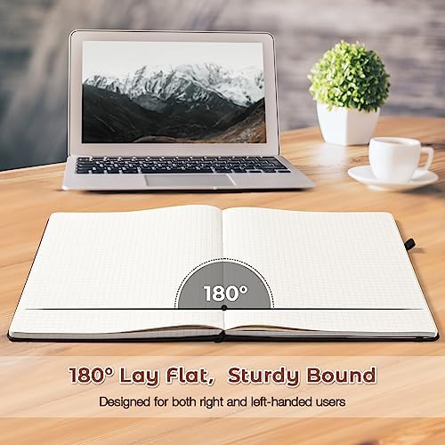 Blank Notebook, Hardcover Sketchbook, Leather Unlined Journal for Women Men