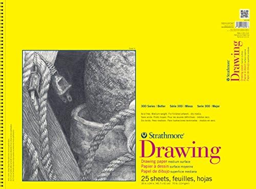 Strathmore 300 Series Drawing Pad, 18"x24" Wire Bound, 25 Sheets