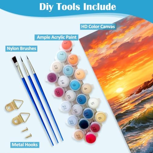 Tabszca Lighthouse Paint by Numbers Kit for Adults 16 X 20 Inch