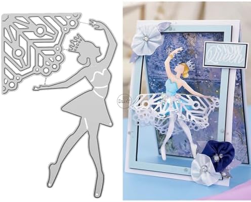Ballet Woman Hollowout Lace Metal Cutting Dies for Card Making