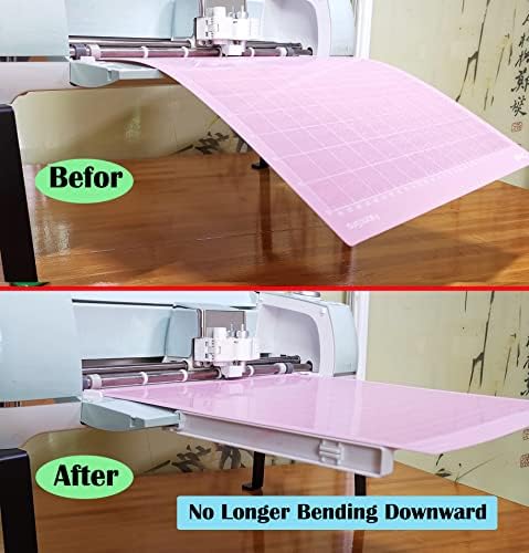 Extension Tray Compatible with Cricut Maker 4 / Maker3 / Maker and Explore Air 4 / Air 3 / Air 2 / Air, Cutting Mat Extender Support for Maker and Explore Air Series (White)