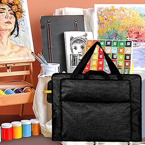 Students' Water-Resistant Portfolio Tote for Art Supplies - 8K Drawing Board Carry Shoulder Bag - Durable Portfolio Case